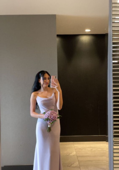 Sexy Lilac Mermaid Prom Dresses, Long Evening Party Dress Bridesmaid Dress       