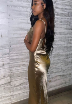 High Quality Spaghetti Straps Bridesmaid Dress Party Prom Dress  