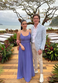 Spaghetti Long A-line Purple Chiffon Bridesmaid Dresses, Long Party Dress    