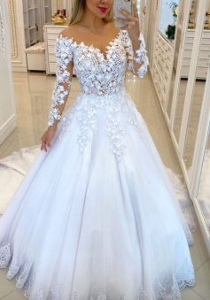 White Dress for Women Formal Party Gowns Wedding Dress   