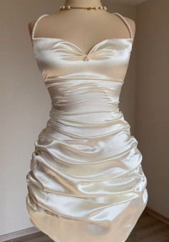 Satin Dress Women's Satin Bridal Dresses Party Bridesmaid Dresses Prom Dress Short Formal Dress       