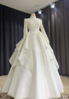 A Line Wedding Dress Long Prom Dress Evening Dress      