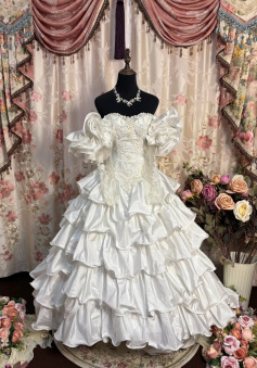 A Line Long Elegant Wedding Dresses Princess Bridal Gown      