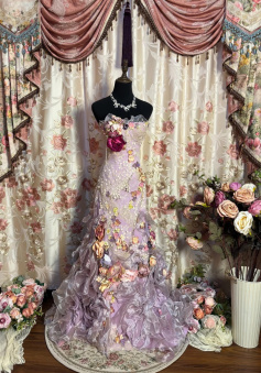 Long Elegant Wedding Dresses Princess Bridal Gown      