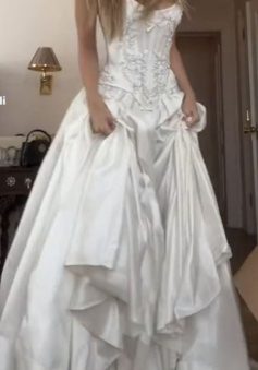 A Line Lace Up Back Strapless Wedding Dresses,Simple Bridal Gowns,Long Beautiful Bridal Gown     