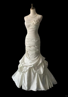 Mermaid White Party Dress Long Evening Dress Princess Wedding Dress   