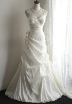 White Party Dress Long Evening Dress Princess Wedding Dress   