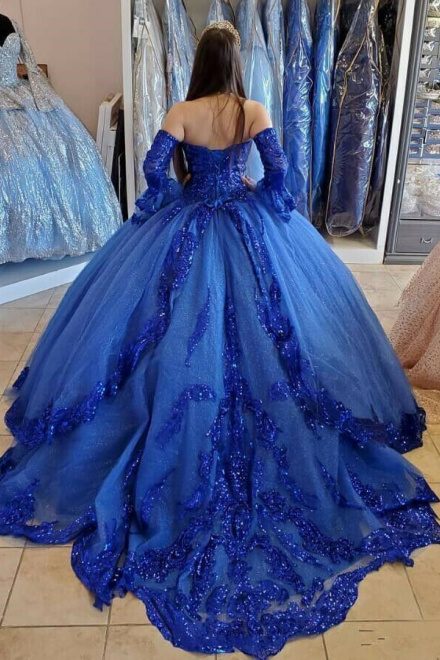 Sweetheart Royal Blue Princess Quinceanera Dresses Sweet 16 Dresses ...