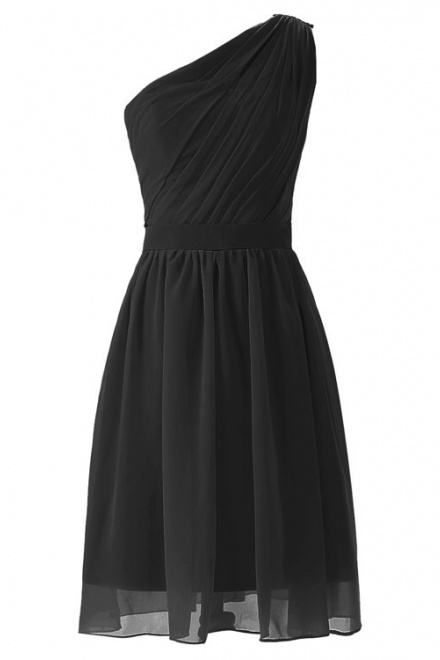 Simple-dress 2015 Fashion A-line One-shoulder Sleeveless Knee-length ...