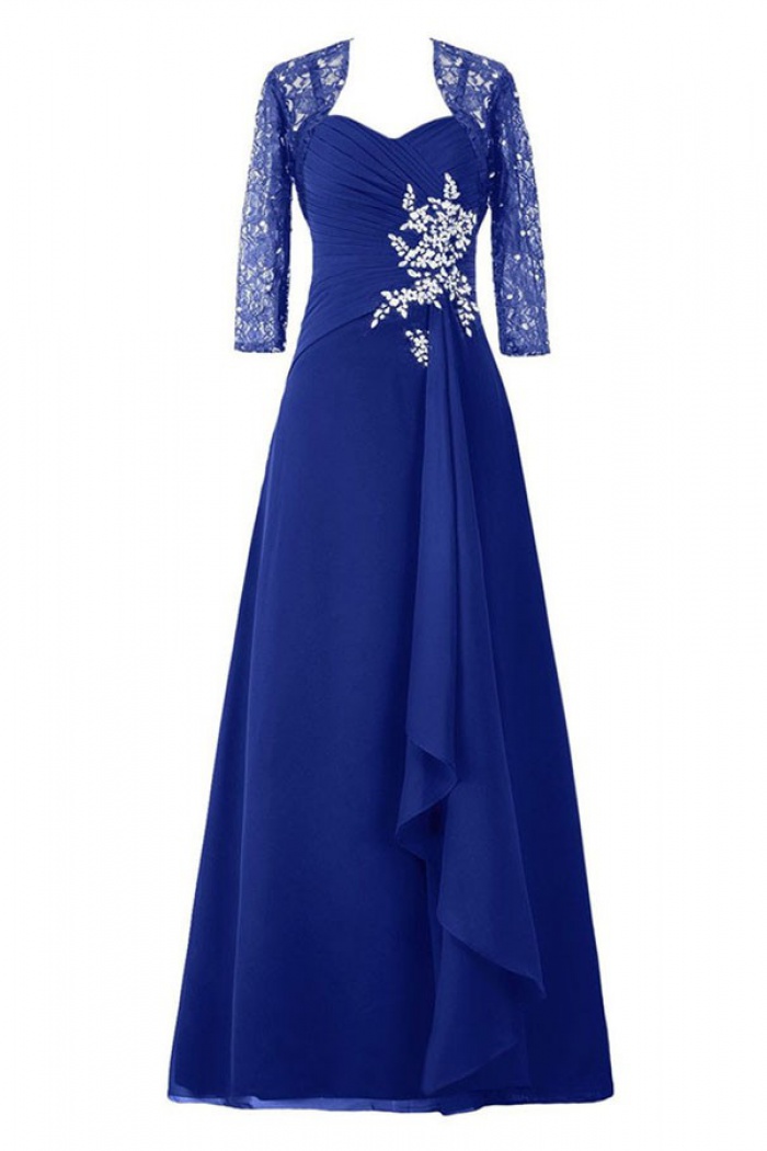 blue dress bride