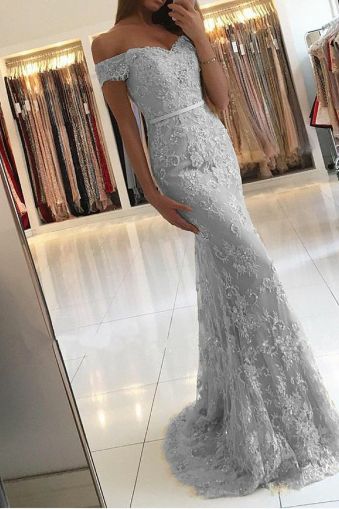 gray mermaid dress