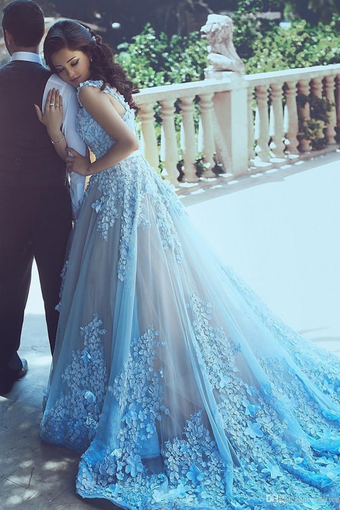 blue a line wedding dress, OFF 74%,Buy!