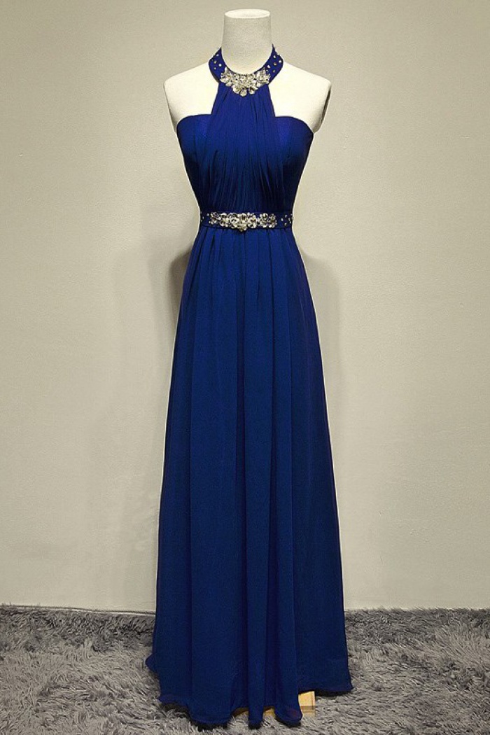 long blue gown designs