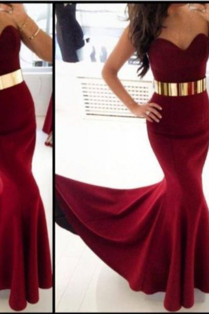 burgundy sweetheart dress