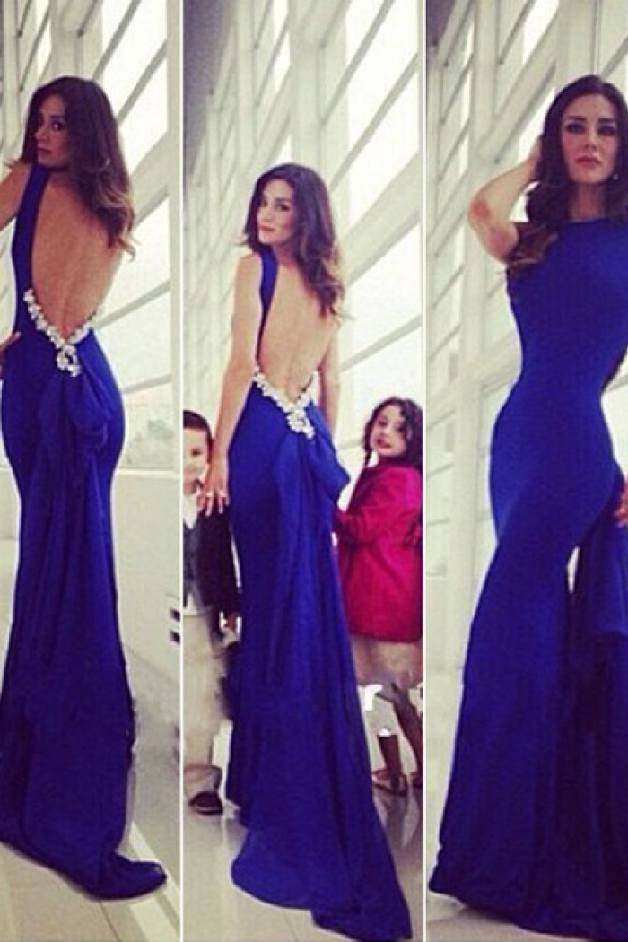 elegant royal blue dress