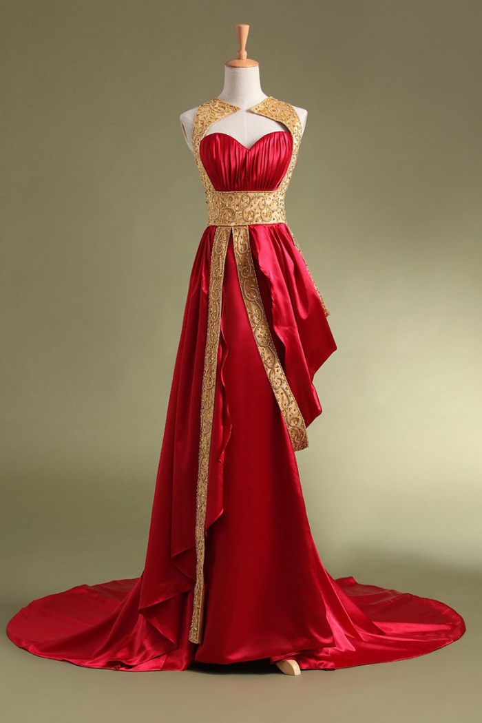 A-line Stretch Satin Empire Sweetheart Long Evening Dresses/Prom Dress with  Ruched Ruffles - Wisebridal.com