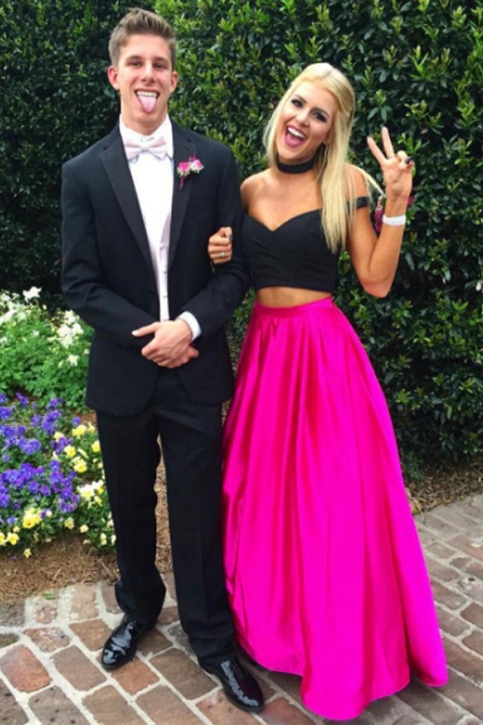 tux for red prom dress