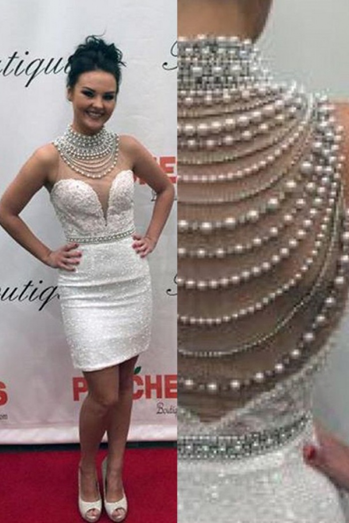 short white sparkly dress