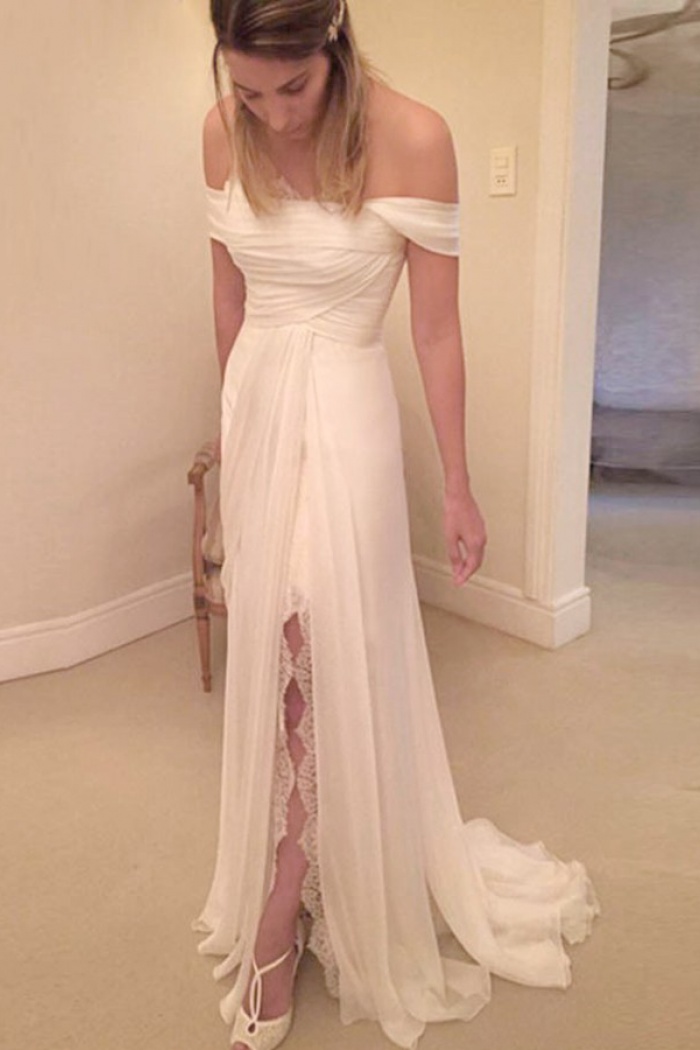 Short Ruched Wedding Dresses