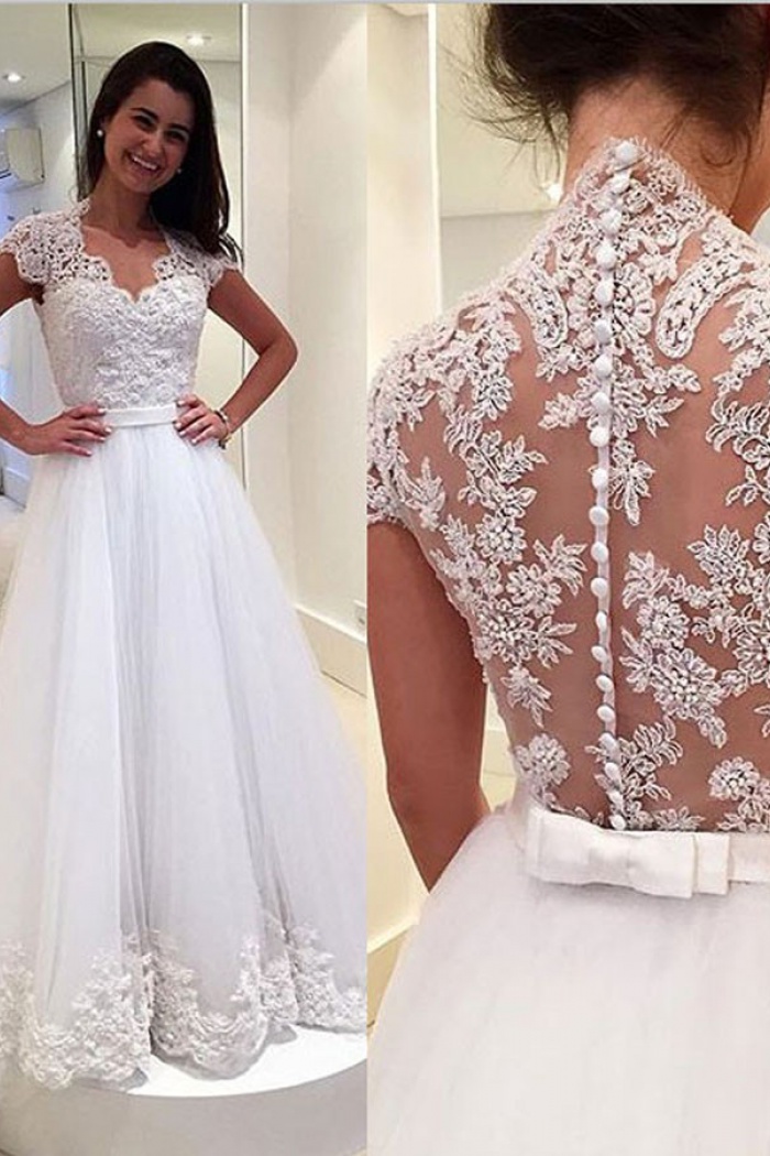 wedding dress lace top