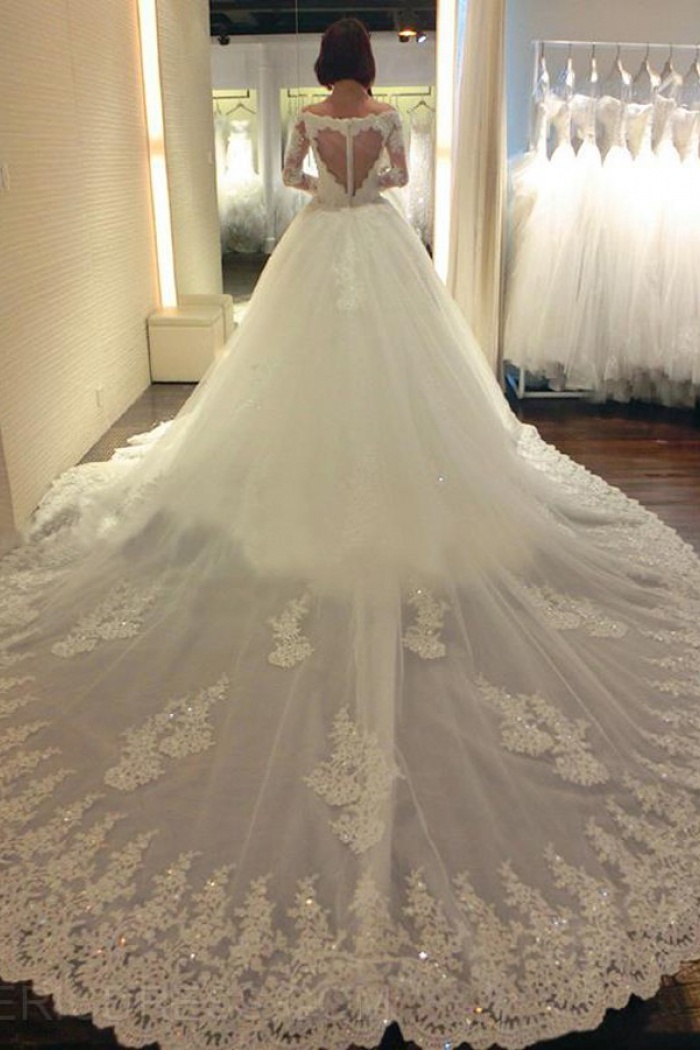 cheap wedding dresses with long trains