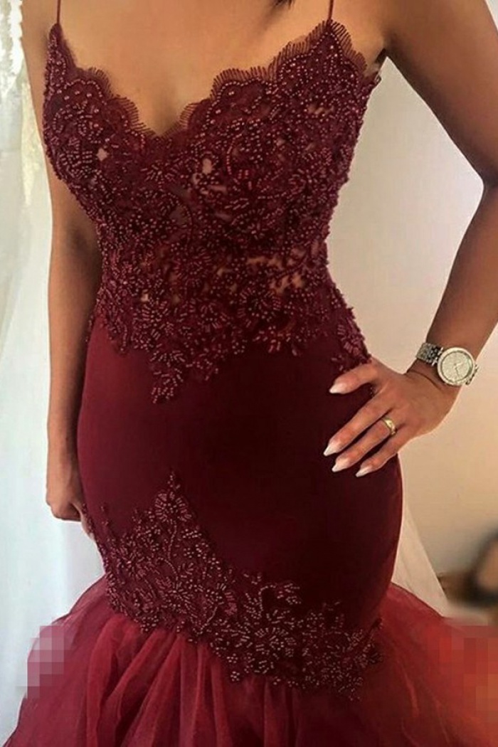 wedding dress maroon