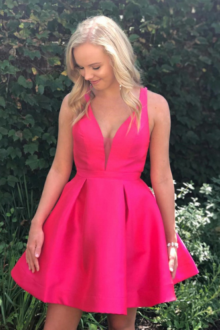 fuchsia a line dress