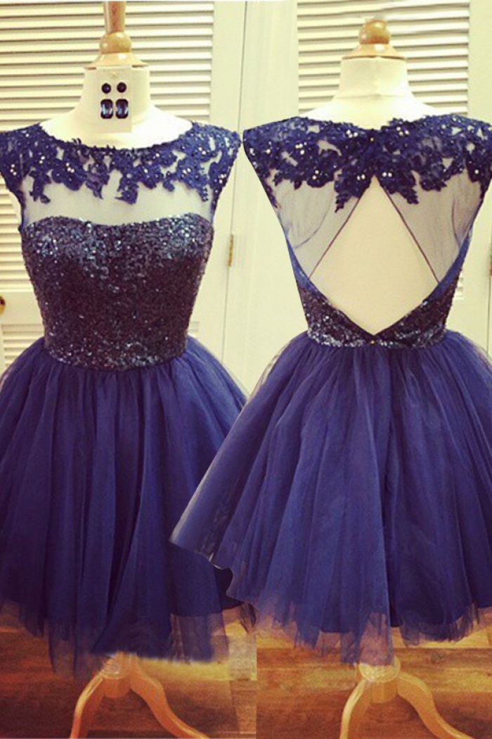 sachin and babi light blue dress Royal Blue Homecoming Dresses main image 0