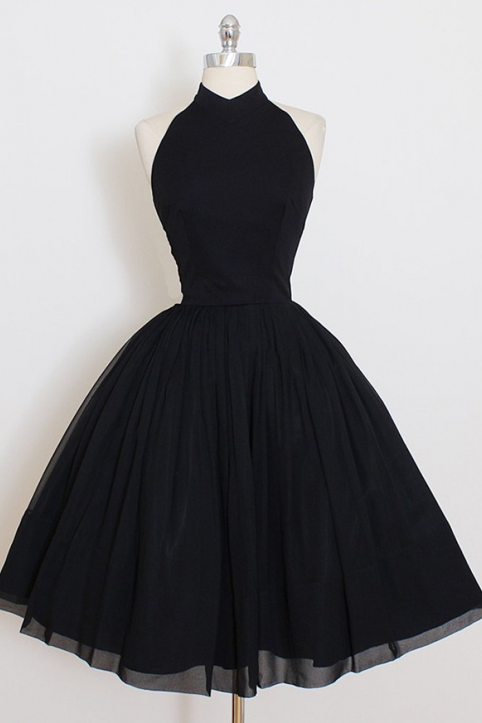 black knee length frock
