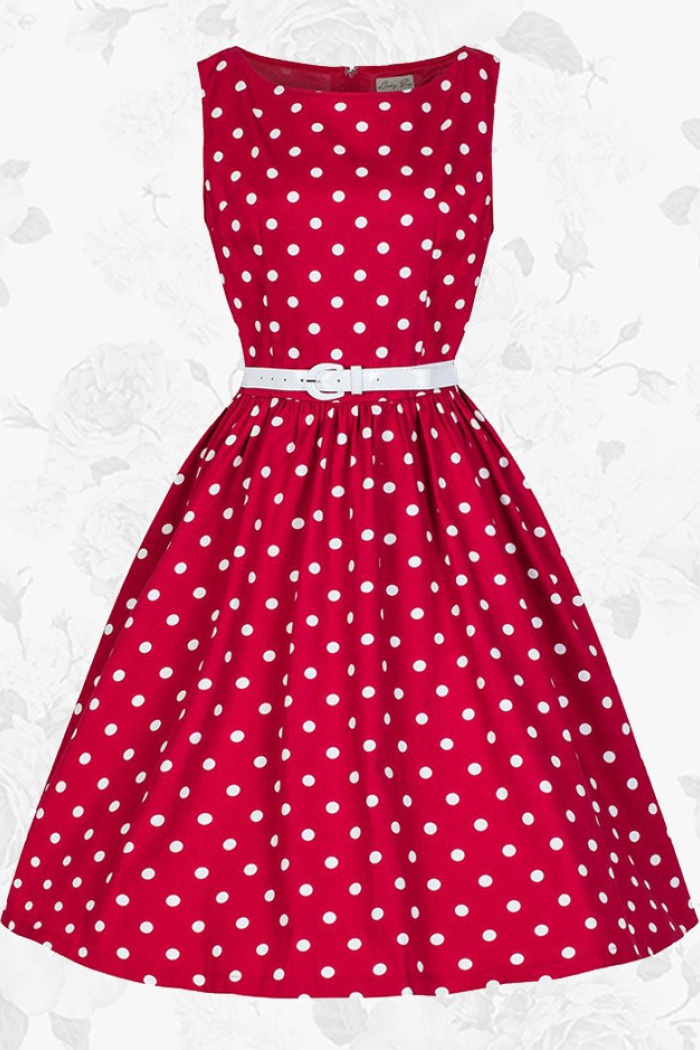 red white dot dress