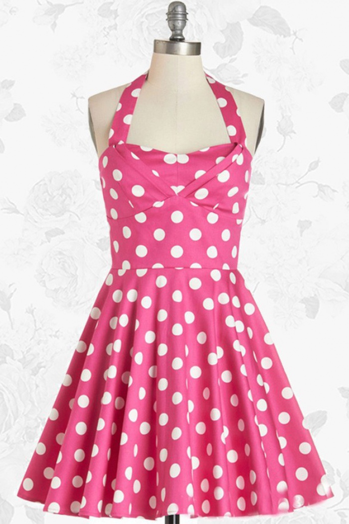 pink 60s dress