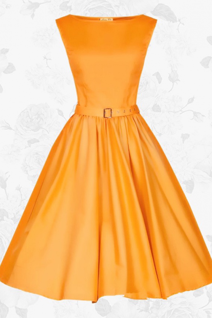 orange casual dress