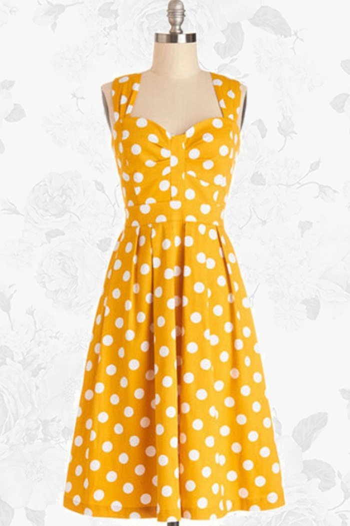 fifties polka dot dress
