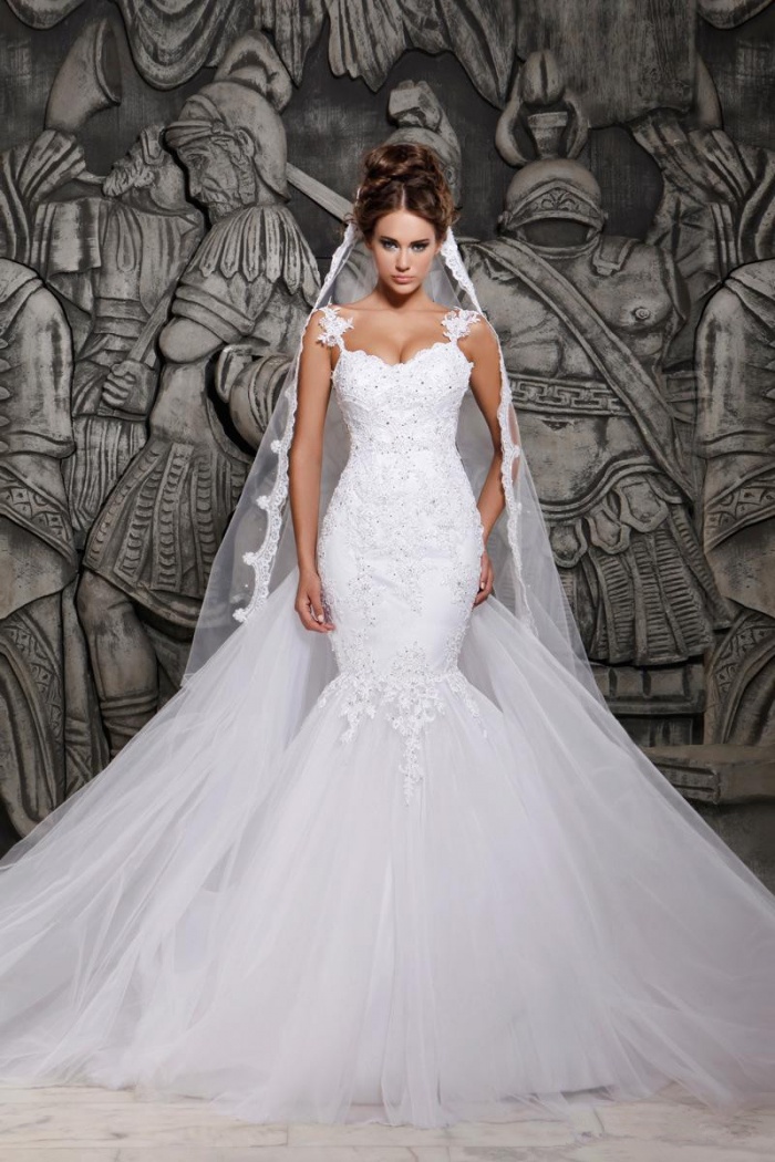 beautiful lace mermaid wedding dresses