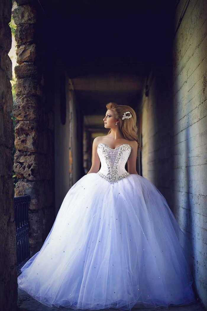 crystal ball gown wedding dress