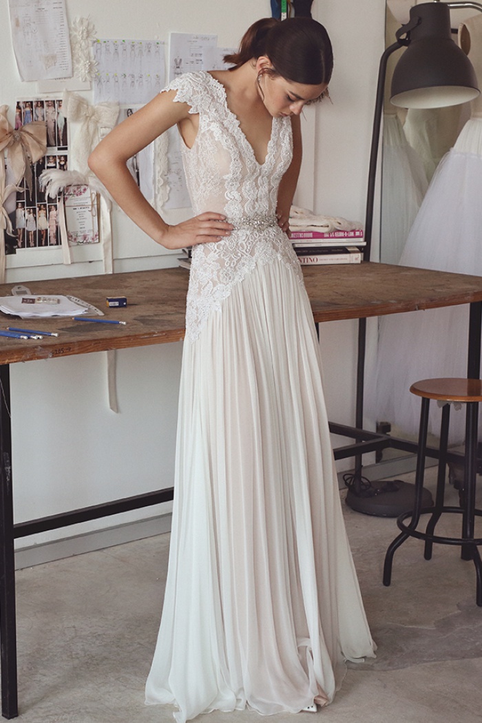 lace cap sleeve dress