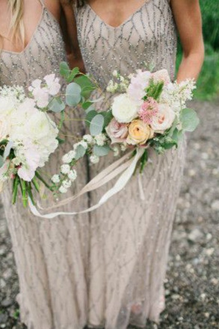 grey bridesmaid dresses