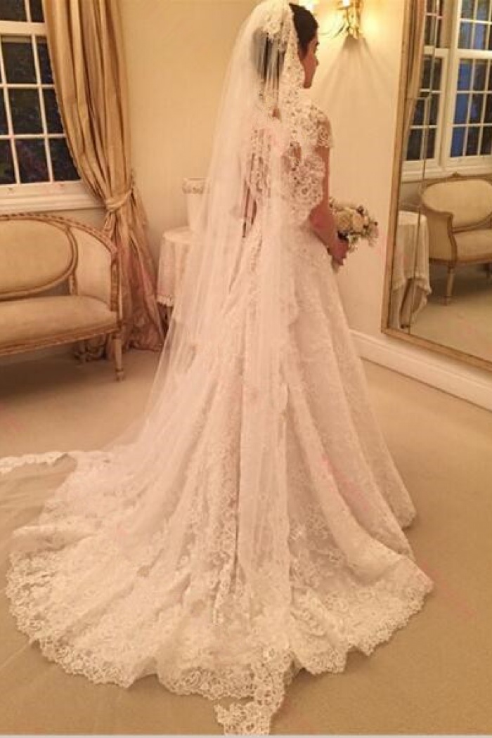 short train wedding dress