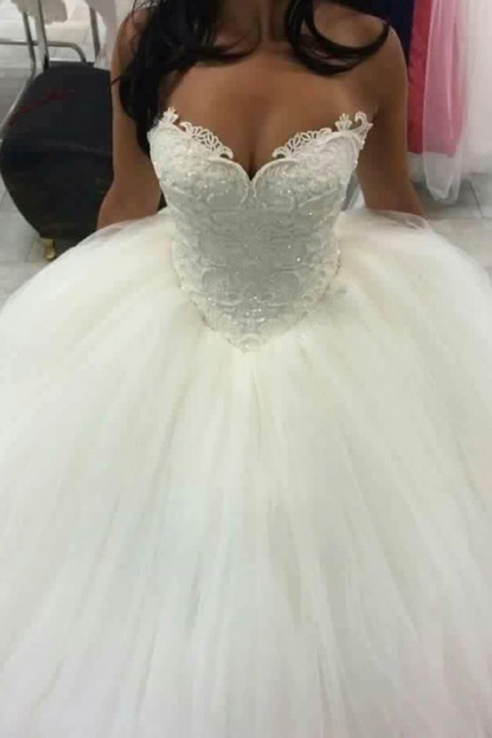 sleeveless ball gown wedding dress