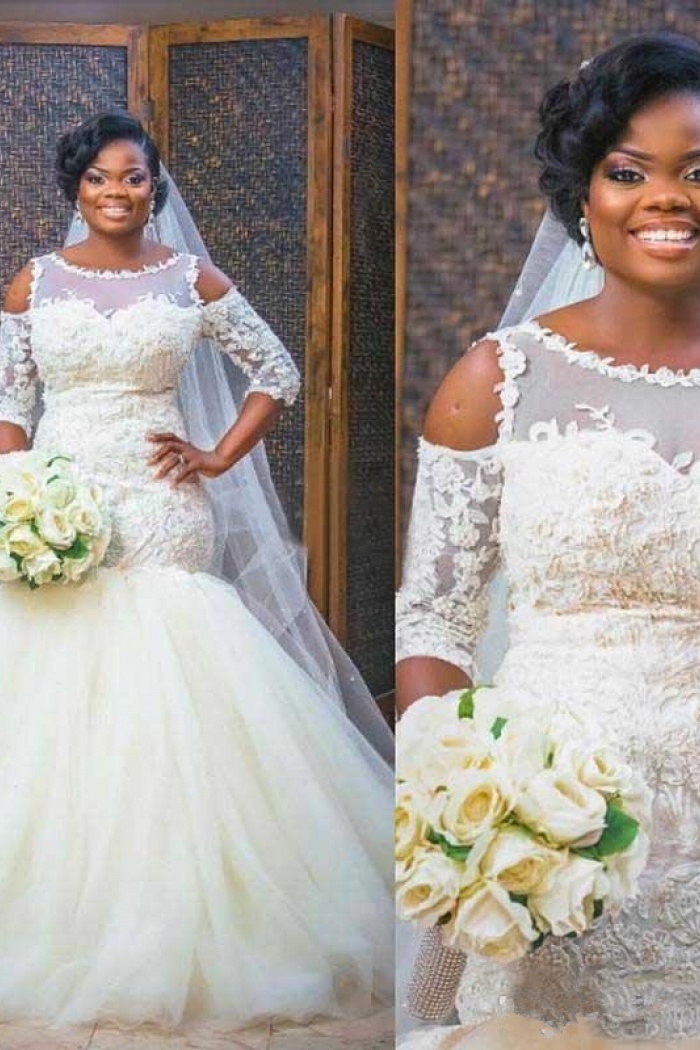 mermaid wedding dress with tulle bottom