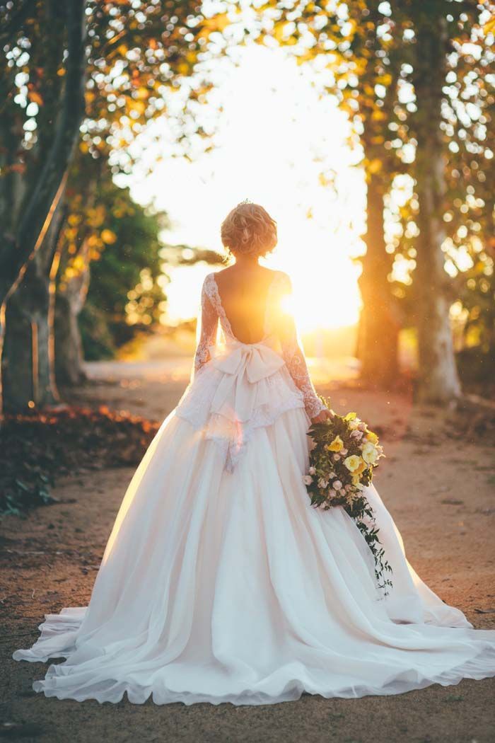 long sleeve lace princess wedding dress