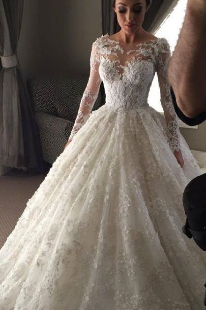 lace wedding dress princess