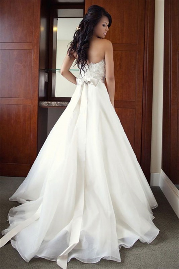 pure white wedding dress