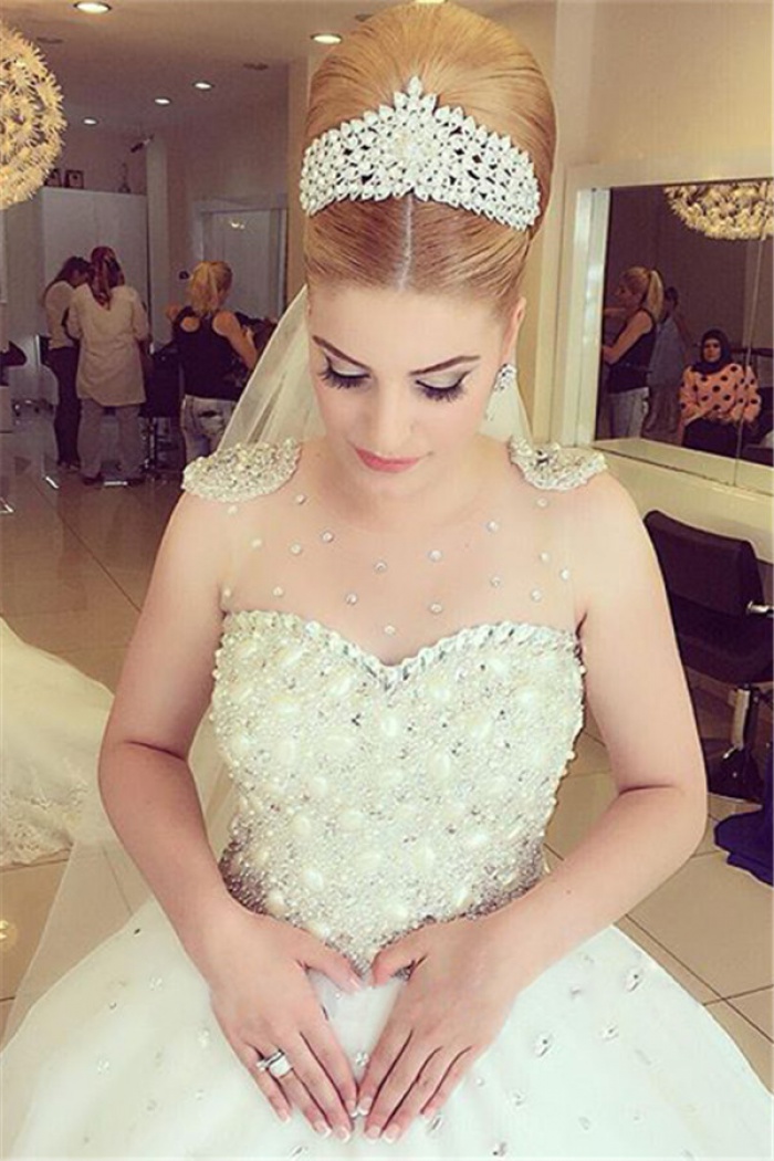 white wedding dress princess