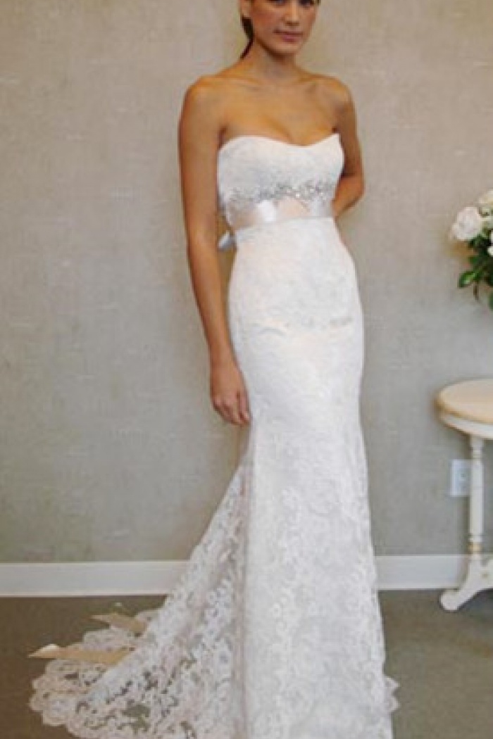 White Empire Wedding Dress