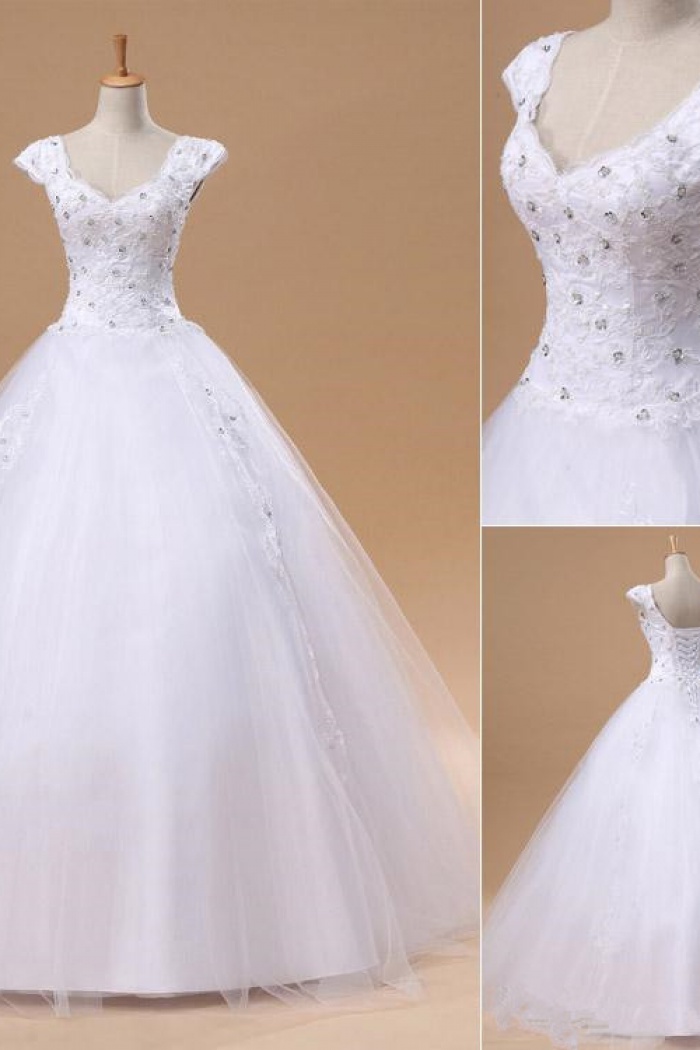 all white ball gowns