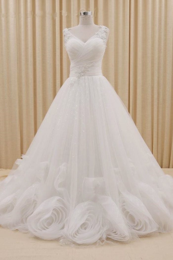 white designer gown