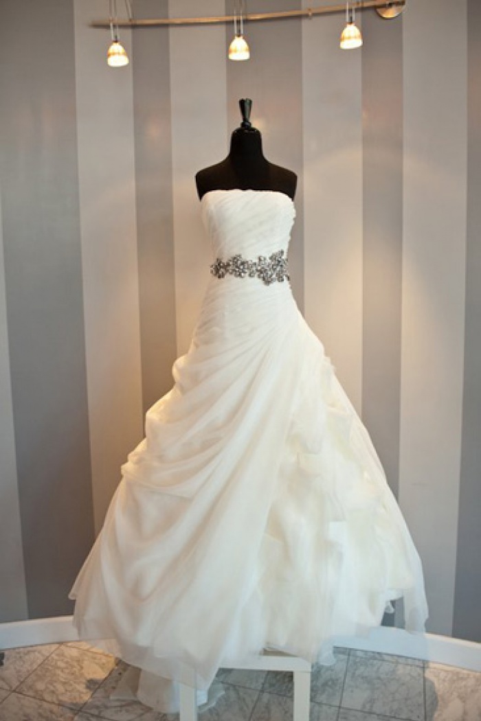 white designer gown