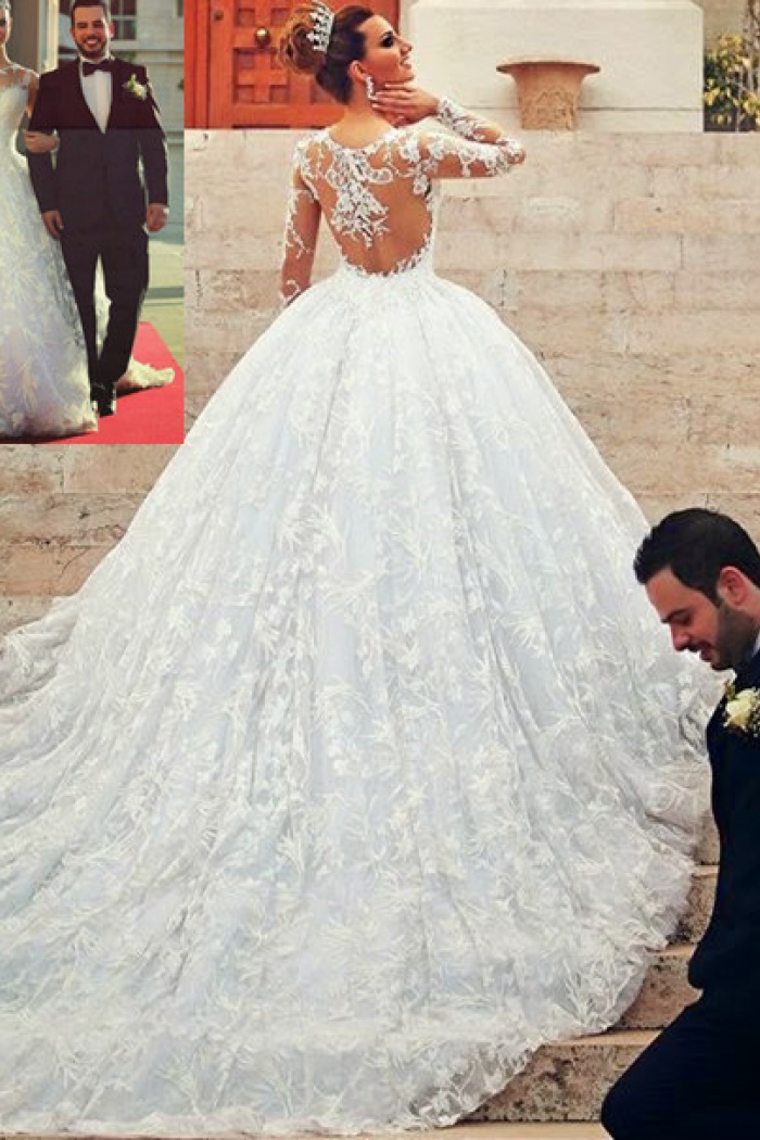 ball gown with train