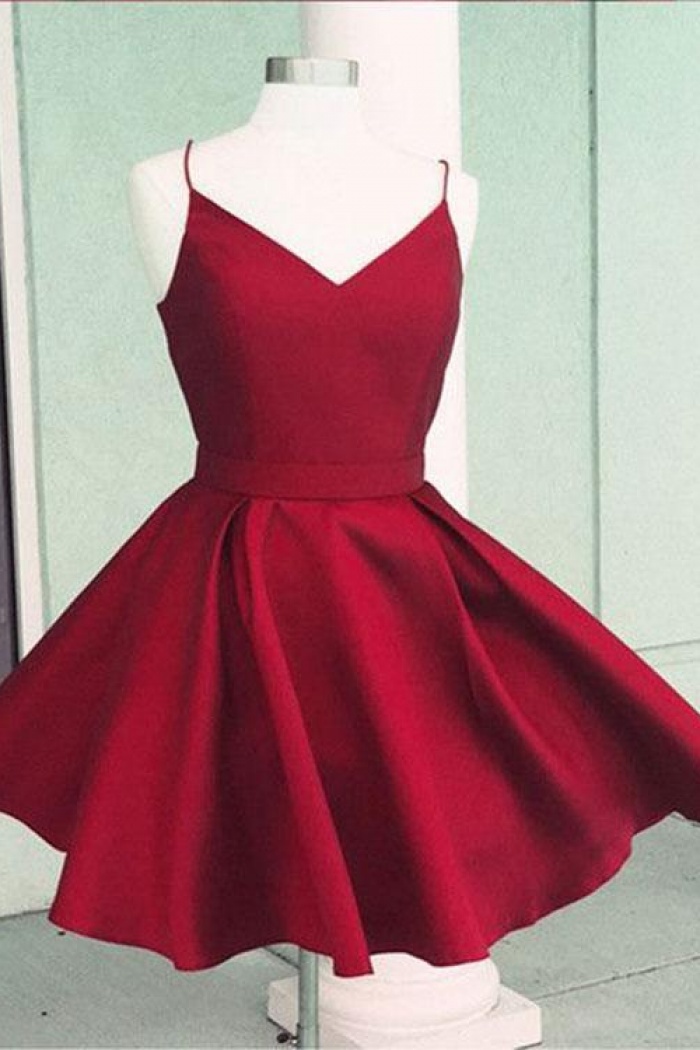 maroon short homecoming dresses